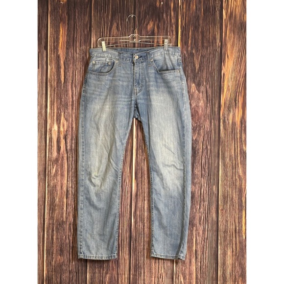 Levi's 559 Jeans Mens W32 L30 Light Wash Relaxed Straight Fit Denim Pants Zip - Picture 1 of 16